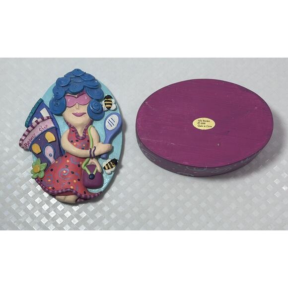 Julie Borden 2000 Beauty Shop Jewery, trinket, plaque Box - Picture 4 of 10
